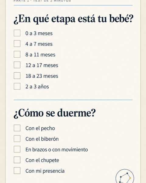Test de etapa y muleta de sueño